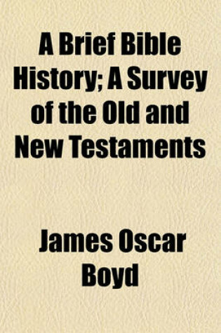 Cover of A Brief Bible History; A Survey of the Old and New Testaments