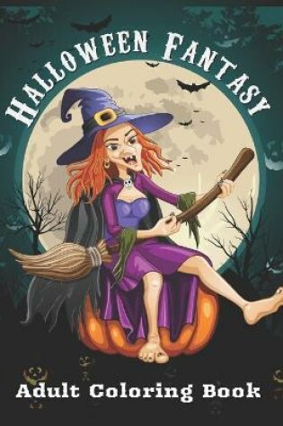 Cover of Halloween Fantasy Adult Coloring Book