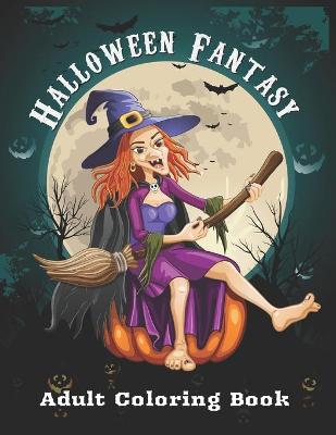 Book cover for Halloween Fantasy Adult Coloring Book