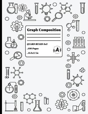 Book cover for Science Graph Paper Composition Notebook 5x5 Quard