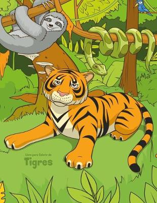 Cover of Livro para Colorir de Tigres