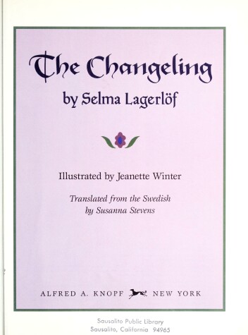 Book cover for The Changeling