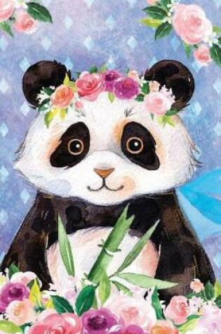Cover of Journal Notebook For Animal Lovers Panda Bear In Flowers