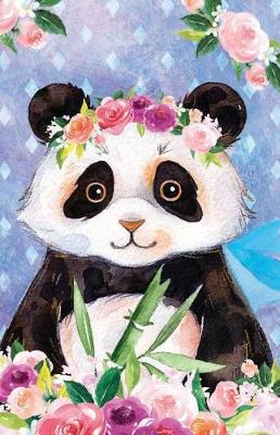 Cover of Journal Notebook For Animal Lovers Panda Bear In Flowers