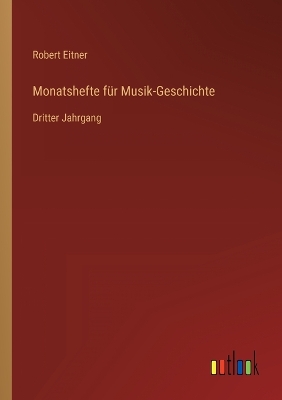 Book cover for Monatshefte für Musik-Geschichte