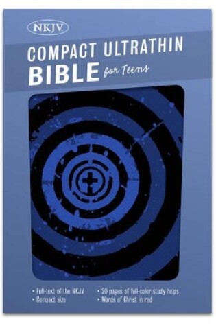 Cover of NKJV Compact Ultrathin Bible For Teens, Blue Vortex