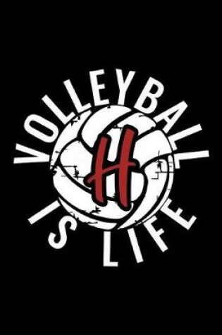 Cover of H Monogram Initial Volleyball Journal