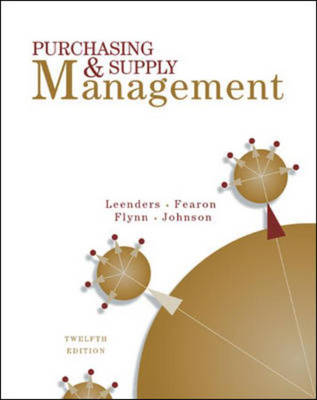 Book cover for Purchasing and Supply Management