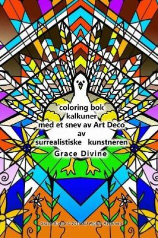 Cover of coloring bok kalkuner med et snev av Art Deco av surrealistiske kunstneren Grace Divine