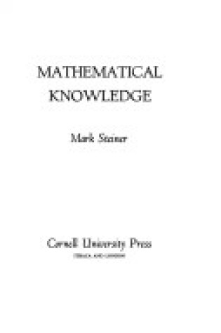 Cover of Mathematical Knowledge