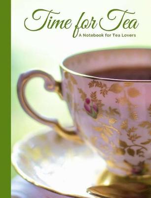 Book cover for Time for Tea "pink & Gold Tea Cup" a Blank Notebook Journal for Tea Lovers