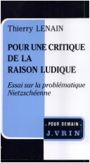 Cover of Pour Une Critique de la Raison Ludique