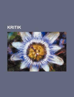 Book cover for Kritik