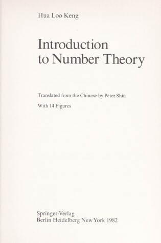 Cover of Introduction to Number Theory