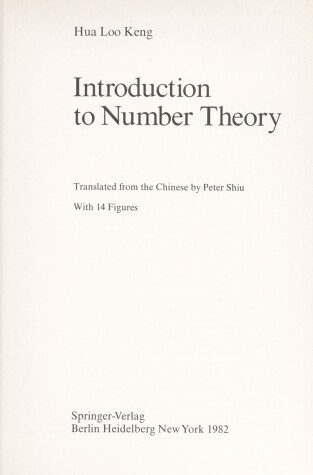 Book cover for Introduction to Number Theory