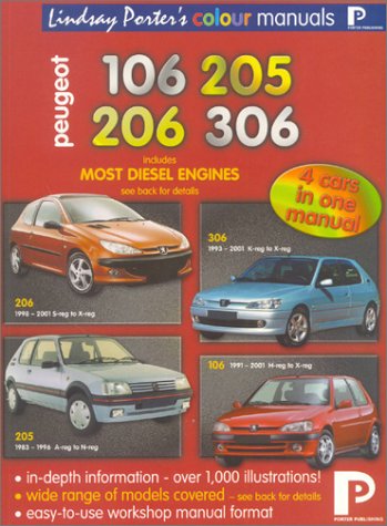 Book cover for Peugeot 106, 205, 206, 306 Colour Workshop Manual