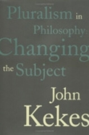 Cover of Pluralism in Philosophy