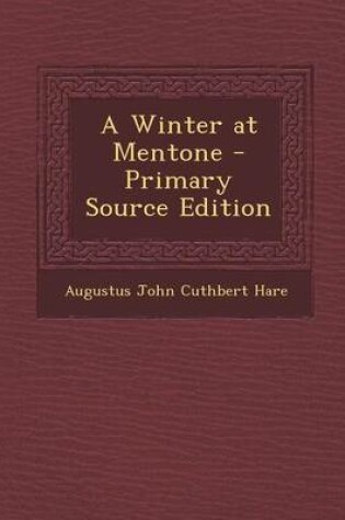 Cover of A Winter at Mentone - Primary Source Edition