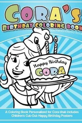 Cover of Cora's Birthday Coloring Book Kids Personalized Books