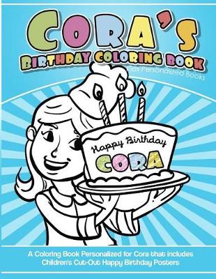 Book cover for Cora's Birthday Coloring Book Kids Personalized Books