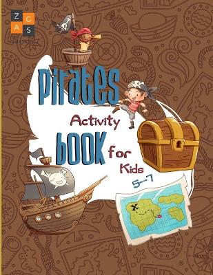 Book cover for Pirate activity book for kids 5-7