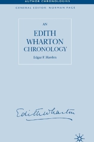 Cover of An Edith Wharton Chronology