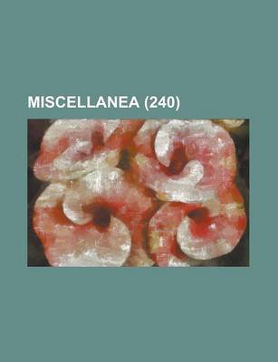 Book cover for Miscellanea (240)