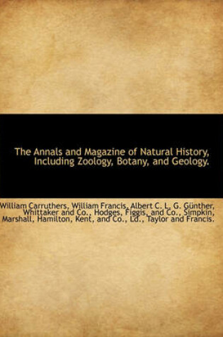 Cover of The Annals and Magazine of Natural History, Including Zoology, Botany, and Geology.