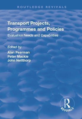 Book cover for Transport Projects, Programmes and Policies