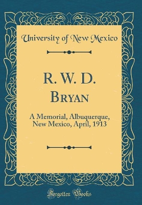 Book cover for R. W. D. Bryan