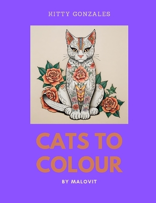 Book cover for cats to colour