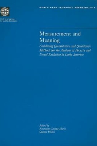 Cover of Measurement and Meaning: Combining Quantitative and Qualitative Methods for the Analysis of Poverty and Social Exclusion in Latin America