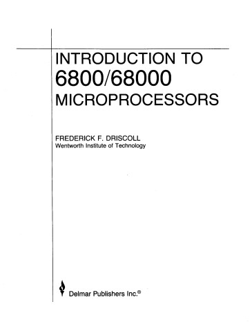 Book cover for Introduction to 6800/68000 Microprocessors