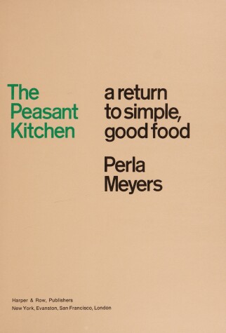 Book cover for The Peasant Kitchen