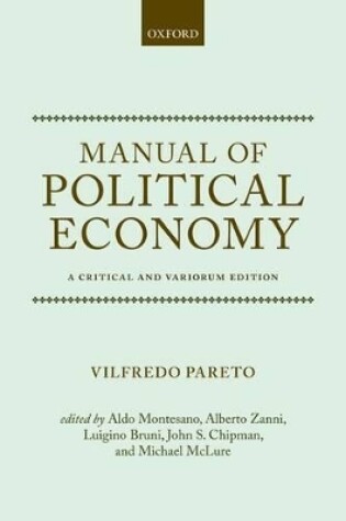 Cover of Manual of Political Economy