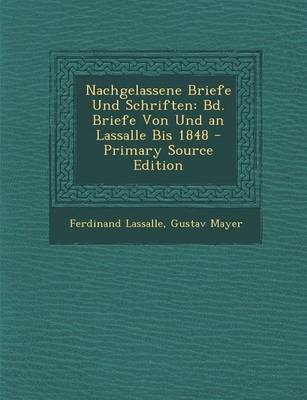 Book cover for Nachgelassene Briefe Und Schriften