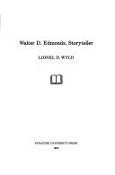 Book cover for Walter D. Edmonds, Storyteller