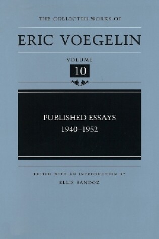 Cover of Published Essays, 1940-1952 (CW10)