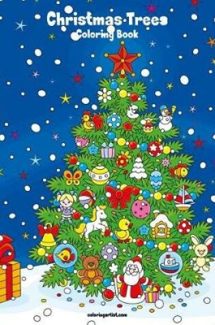 Cover of Christmas Trees Coloring Book 1