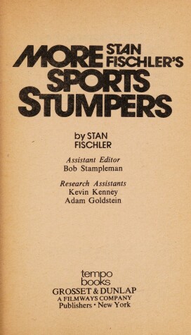 Book cover for More Stan Fishler's Sports Stumpers