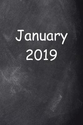 Cover of January 2019 Monthly Planner Chalkboard Style