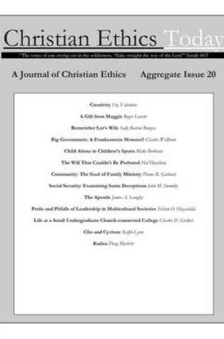 Cover of Christian Ethics Today, Issue 20