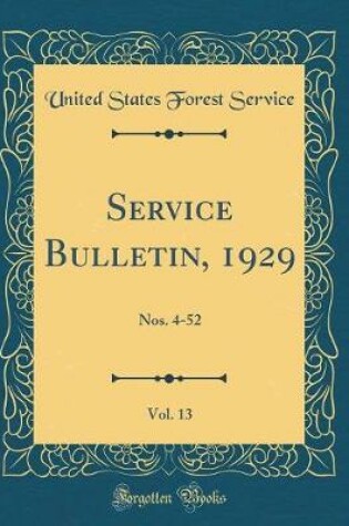 Cover of Service Bulletin, 1929, Vol. 13