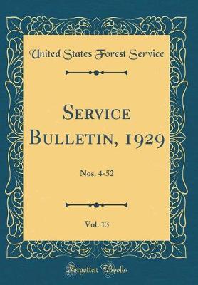 Book cover for Service Bulletin, 1929, Vol. 13