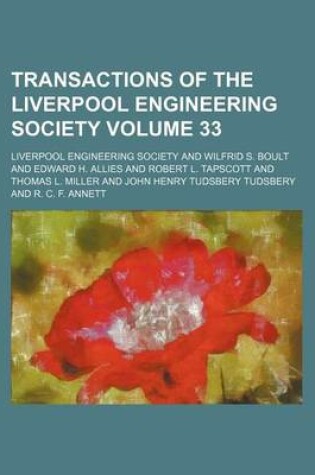 Cover of Transactions of the Liverpool Engineering Society Volume 33