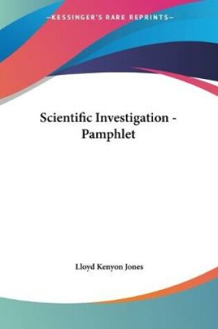 Cover of Scientific Investigation - Pamphlet