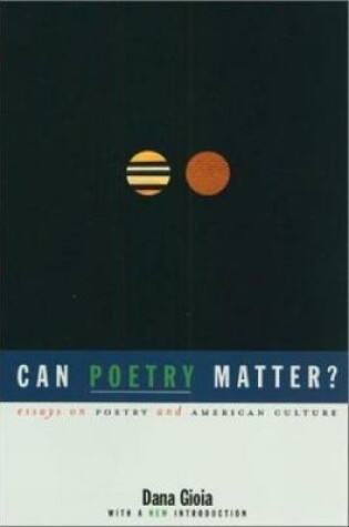 Cover of Can Poetry Matter?