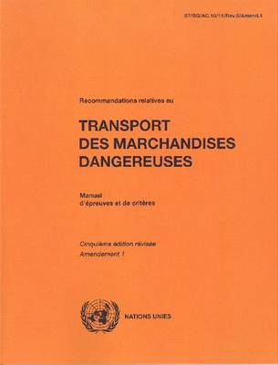 Book cover for Recommandations Relatives Au Transport Des Marchandises Dangereuses