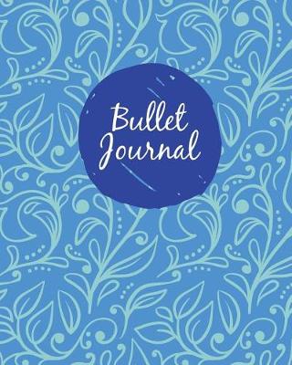 Book cover for Bullet journal 150 Pages Dotted grid paper, 8x10" Large notebook Purple flower bloom