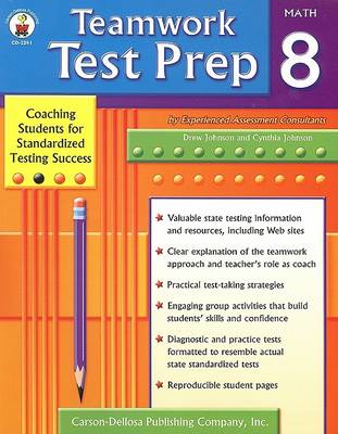 Book cover for Teamwork Test Prep Grade 8 Math